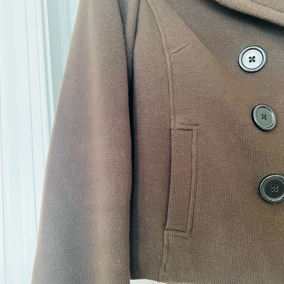 INC brown buttoned blazer size large.  Soft and stretchy - Picture 3 of 6